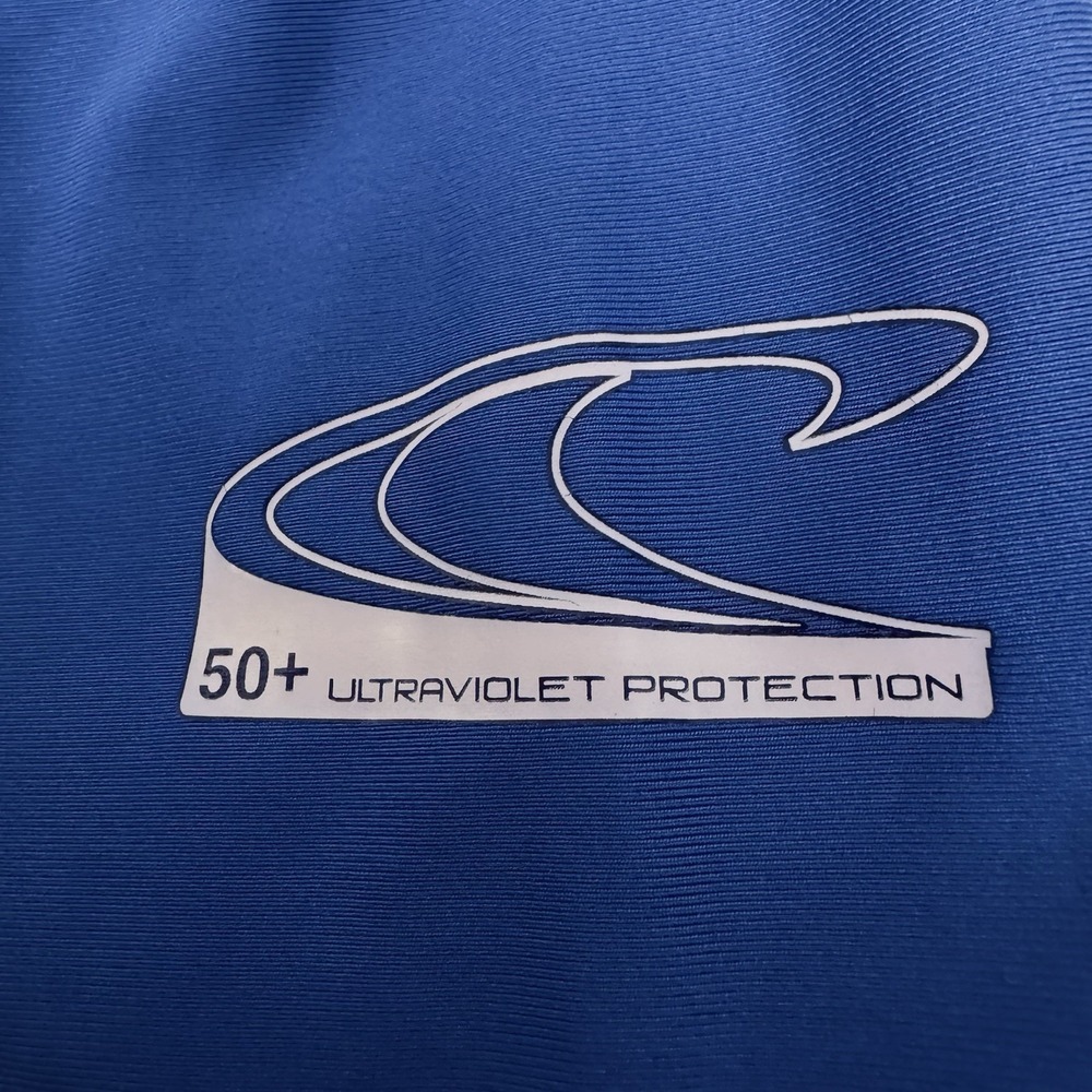 O'Neill LG Slim Basic Skins Blue Logo UVP 50+ Rash Guard Stretch LS Sun Shirt - Picture 8 of 10